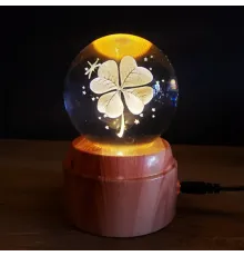 Usb li Yonca Tasarımlı Dönen Cam Küre