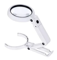 Usb Şarj Edilebilir Katlanabilir 3.5 - 10X Büyüteç 8 Ledli Masa Ve Eliçin Büyüteç FS90RC