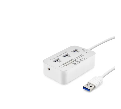 Usb3.0 Hub 3*Usb3.0 + Ms + Sd + M2 + Tf 20Cm Beyaz HDX7028