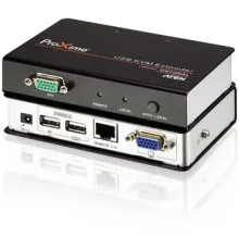 VGA  Cat 5 KVM (Keyboard/Video Monitor/Mouse) Mesafe Uzatma Cihazı, 150 metre, USB Konsol, ESD ve gerilimdeki ani yükselmelere karşı korumalı<br>
USB VGA Cat 5 KVM Extender (1280 x 1024@150m)
