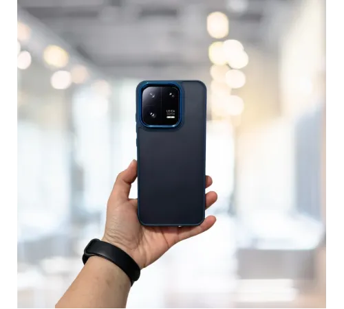 XİAOMİ Mİ 13 PRO ARKASI BUZLU ŞEFFAF HASSAS DÜĞME KAMERA ÇIKINTILI SERT MAT PERFECT LACİVERT