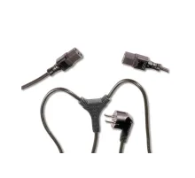 Y Güç Kaynağı Kablosu, Schuko Erkek - 2x C13 Dişi, 1.7 metre (Mains splitter cable, Schuko Plug - 2x C13 Jack, 1.7 metre, H05VV-F3G 1.0qmm/0.75)