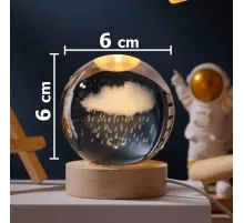 Yağmur Bulutu Işıklı Cam Küre Kod 58