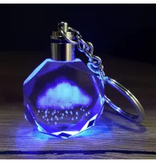 Yağmur Bulutu Tasarımlı Renk Değiştiren Anahtarlık