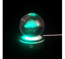 Yağmur Bulutu Tasarımlı Usb li Dönen Cam Küre