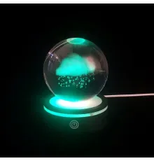 Yağmur Bulutu Tasarımlı Usb li Dönen Cam Küre