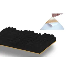 Yapışkanlı Yanmaz Akustik Sünger40mm 50Dns 100cm x 100cm