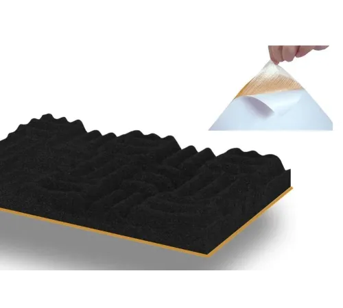 Yapışkanlı Yanmaz Akustik Sünger40mm 50Dns 100cm x 100cm