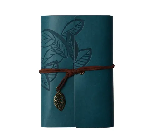 Yaprak Desenli Deri Defter