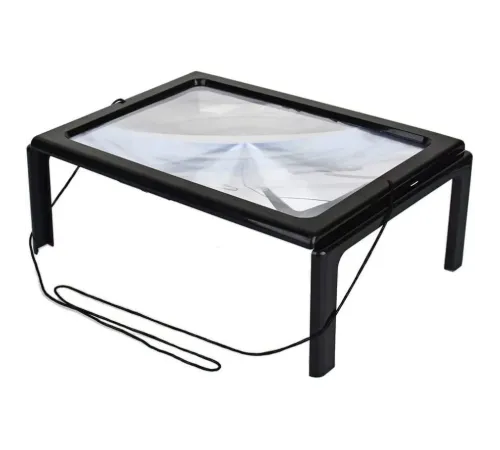 Yaşlılar Için A4 Boyutu Masa Tipi Işıklı Okuma Büyüteç Th-275205B