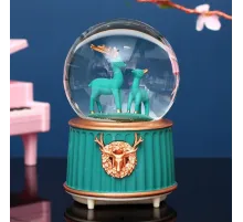 Yeşil Geyik Kar Küresi Küçük Boy JM2105-45