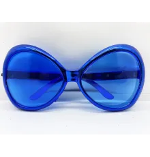 Yeşilçam Temalı Parti Gözlüğü Mavi Renk 7x16 cm