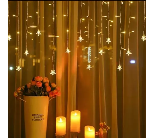 Yıldız 4 M 96 Led 19 Saçak 40-50-60 Cm Gün Işığı MZXX3-4