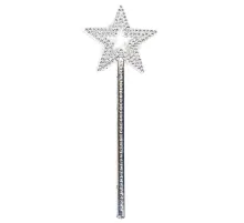 Yıldız Model Peri Asası Melek Asası Prenses Asası Metalize Gümüş Renk