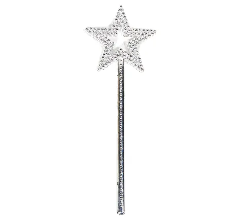 Yıldız Model Peri Asası Melek Asası Prenses Asası Metalize Gümüş Renk