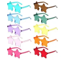 Yıldız Şekilli Çerçevesiz Parti Gözlüğü 6 Renk 6 Adet