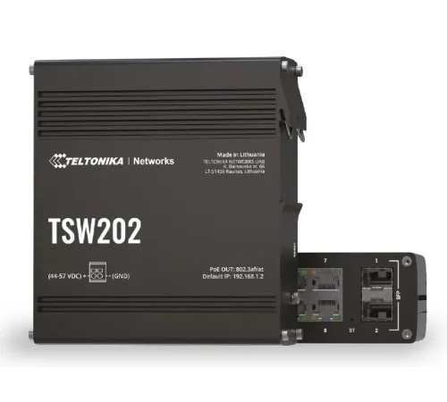 Yönetilebilir Endüstriyel PoE+ Switch<br>
8x 10/100/1000BaseT PoE+ port (30W)<br>
2x 1 Gbps SFP yuvası<br>
Giriş Voltaj Aralığı: 7-57 VDC (PoE için 44-57 VDC)<br>
PoE Bütçesi: 240 W<br>
DC Güç Kaynağı ayrıca alınmalıdır