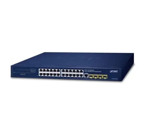 Yönetilebilir Gigabit Switch (Managed Gigabit Switch)<br>
24-Port 10/100/1000T<br>
4-Port 100/1000X SFP<br>
1 x Konsol port