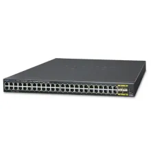 Yönetilebilir Gigabit Switch (Managed Gigabit Switch)<br>
48-Port 10/100/1000Base-T<br>
4-Port 100/1000Base-X SFP yuva<br>
1 x Konsol port