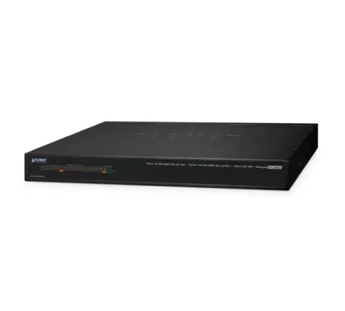 Yönetilebilir Ses & Video Switch<br>
Layer 2/4 Gigabit Ethernet PoE+ Switch<br>
8 x 10/100/1000T 802.3bt PoE+ (95W maksimum 802.3bt PoE++, port 1-8 arası)<br>
16-Port 10/100/1000T 802.3at PoE+ (32W maksimum 802.3at PoE+, port 9-24 ar