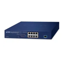 Yönetilemeyen Gigabit PoE Switch (Unmanaged Gigabit PoE Switch)<br>
8-Port 10/100/1000/2500T 802.3at PoE+ (Port başına 32 watt) (PoE Güç Bütçesi maks. 120 Watt)<br>
1-Port 10GBASE-X SFP+ yuva