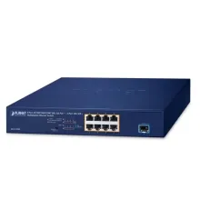 Yönetilemeyen Gigabit PoE Switch (Unmanaged Gigabit PoE Switch)<br>
8-Port 10/100/1000/2500T 802.3at PoE+ (Port başına 32 watt) (PoE Güç Bütçesi maks. 120 Watt)<br>
1-Port 10GBASE-X SFP+ yuva