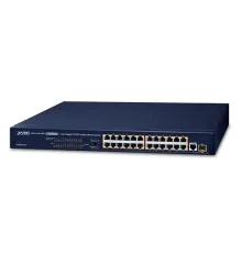 Yönetilemeyen Switch (Unmanaged Switch)<br>
24 x 10/100BASE-TX 802.3at PoE+ (Port-1 ile Port-24 arası) (Port başına 30.8 watt) (PoE Güç Bütçesi maks. 190 Watt)<br>
1 x 10/100/1000BASE-T<br>  
1 x 1000BASE-X SFP arayüz (Gigabit bakır comb