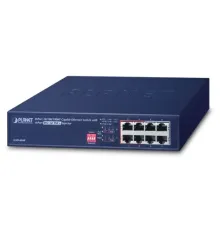 Yönetilemeyen Switch (Unmanaged Switch)<br>
4-Port 10/100/1000Base-T IEEE 802.3 at/af PoE+ (Port-1 ile Port-4 arası) (Port başına 30.8 watt) (PoE Güç Bütçesi maks. 60 watt)<br>
4-Port 10/100/1000Base-T