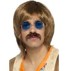 Yuvarlak Cam John Lennon Tarzı Gümüş Çerçeveli Mavi Gözlük