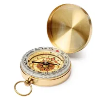 Yuvarlak Sarı Metal Kasa Su Geçirmez Fosforlu Dayanıklı Pusula G50