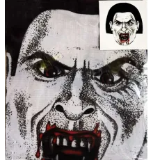 Yüze Yapışan Kafaya Tam Geçmeli Streç Kanlı Vampir Maske Bez Maske Model 2-2