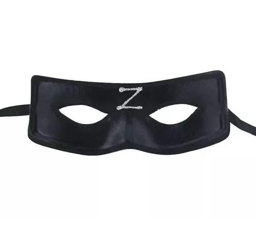 Zorro Maskesi Arkadan Lastikli Z Baskılı
