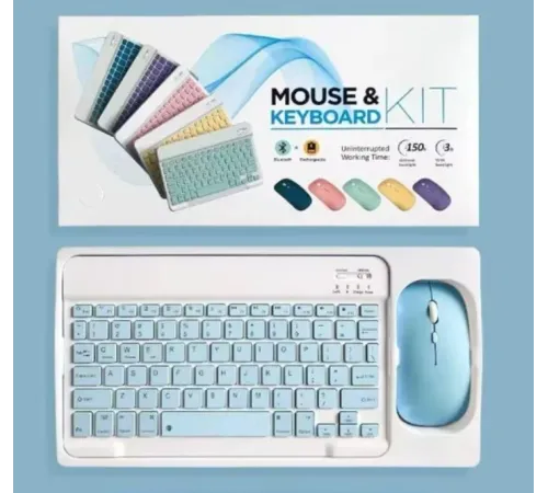 ZR20Km Mavi Kablosuz Klavye Mouse Set