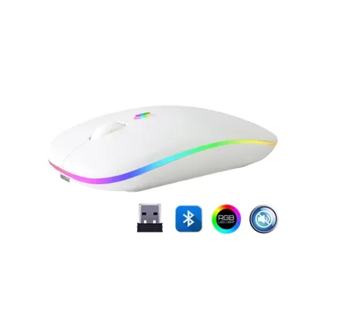 ZR215 Cba100 Rgb Beyaz Şarjlı Mouse
