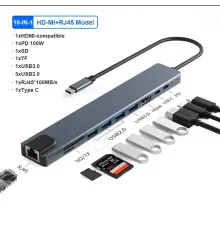 ZR795 Type-C 10 İn 1 Pd Çevirici