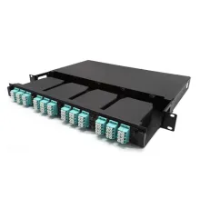 BN-19FPMPO-4 Panel için MPO Kaset OM3; 2 x MPO Adaptör, 12xLC Dublex Adaptör, 2 x 6LC Duplex OM3 MPO Bağlantı Kablosu Dahil (4 port BN-19FPMPO-4 model MPO Boş Patch Panel haricen temin edilmelidir)