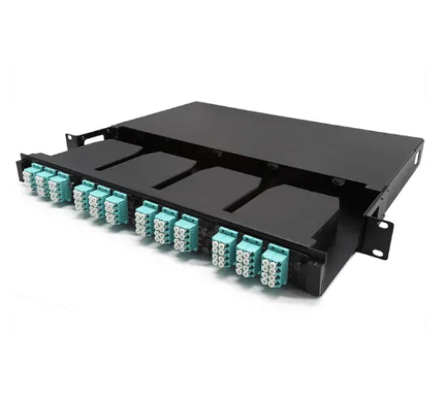 BN-19FPMPO-4 Panel için MPO Kaset OM3; 2 x MPO Adaptör, 12xLC Dublex Adaptör, 2 x 6LC Duplex OM3 MPO Bağlantı Kablosu Dahil (4 port BN-19FPMPO-4 model MPO Boş Patch Panel haricen temin edilmelidir)