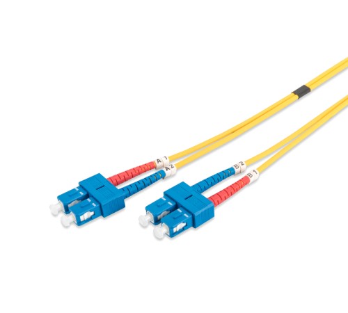 Digitus SC-SC Fiber Optik Patch Kablo, 1 metre, Singlemode, Duplex, 09/125