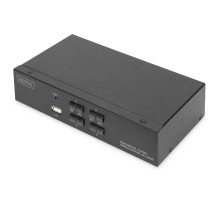 Digitus 4 Port USB 2.0 HDMI Tek Ekran Bağlantılı, 4K, KVM (Keyboard/Video Monitor/Mouse) Periferi (Çevre Cihazlarla (USB) Bağlantı Kurabilir) Switch
