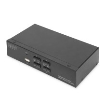Digitus 4 Port USB 2.0 HDMI Tek Ekran Bağlantılı, 4K, KVM (Keyboard/Video Monitor/Mouse) Periferi (Çevre Cihazlarla (USB) Bağlantı Kurabilir) Switch