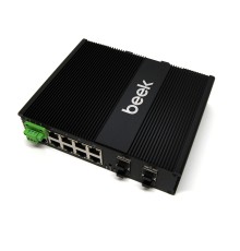 Beek Yönetilebilir L2+ 10G Endüstriyel PoE Switch<br>8 x 10/100/1000T IEEE802.3af/at PoE+ port 