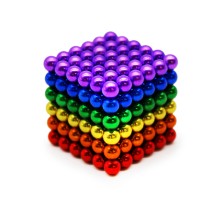 Renkli Sihirli Manyetik Toplar Dyum Mıknatıs Küp Bilye 216 Adet Küp