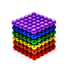 Renkli Sihirli Manyetik Toplar Dyum Mıknatıs Küp Bilye 216 Adet Küp