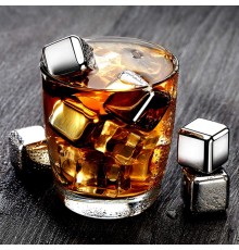 6 Parça Metal Kaplama Soğutma Buz Küpü