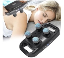 4 Başlıklı Masaj Tabancası Ergonomik Derin Doku Sırt ve Boyun Masaj Aleti Ağrı ve Sızı Giderici