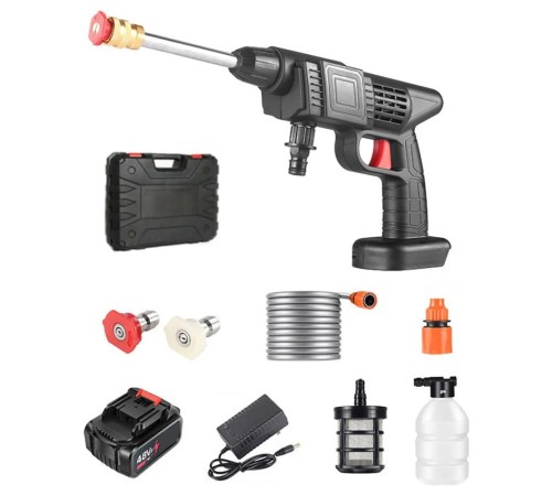 48V Şarjlı Çift Bataryalı Taşınabilir Basınçlı Oto Yıkama Bahçe Sulama Tabancası