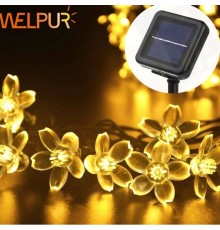 Solar 30 Ledli Çiçekli Günışığı Bahçe Aydınlatma Dekorasyon Güneş Enerjili