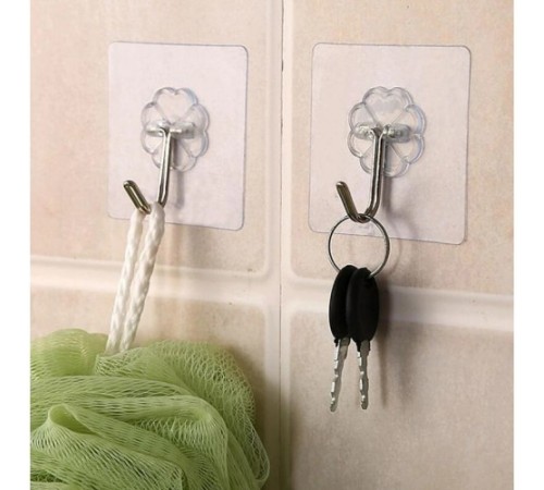 Kendinden Yapışkanlı Şeffaf Askı 5 Li Set