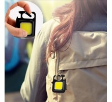 Mini 30 Ledli Mıknatıslı Anahtarlık Flash Kamp Lambası Askılı Kapak Açacaklı Şarjlı Fener