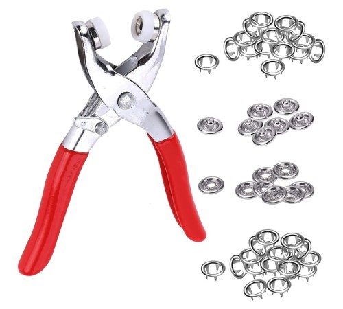 Metal Çıtçıtlı Düğme Pensesi ve Düğmesi (25 Set)